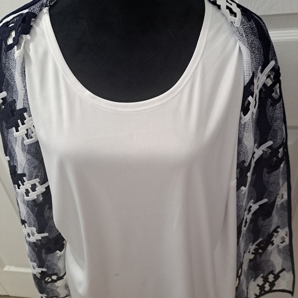 Alfred Dunner Lattice & Embroidered Open Jacket   Size 2X - Picture 3 of 10